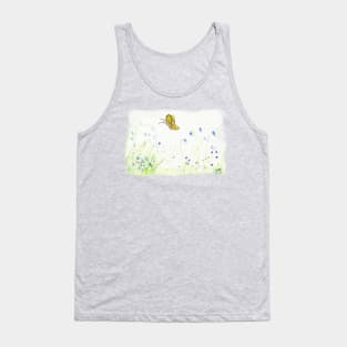 Butterfly in Grass Tank Top